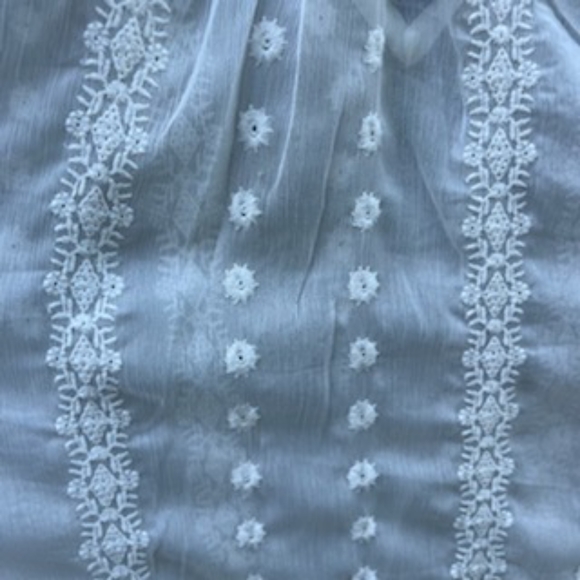 OLIVE & OAK SHEER LACE BLOUSE WHITE SIZE MEDIUM - Picture 5 of 10